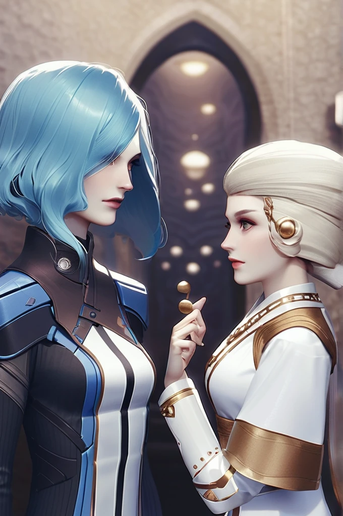((Лучшее качество)), ((шедевр)), (подробный), Shepard and Liara from Mass Effect
