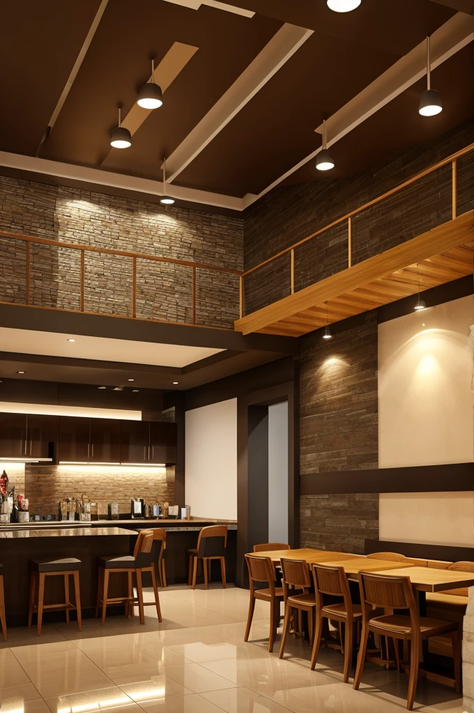 Generate a beautiful indoor cafe design in budget of 3-4 lakhs