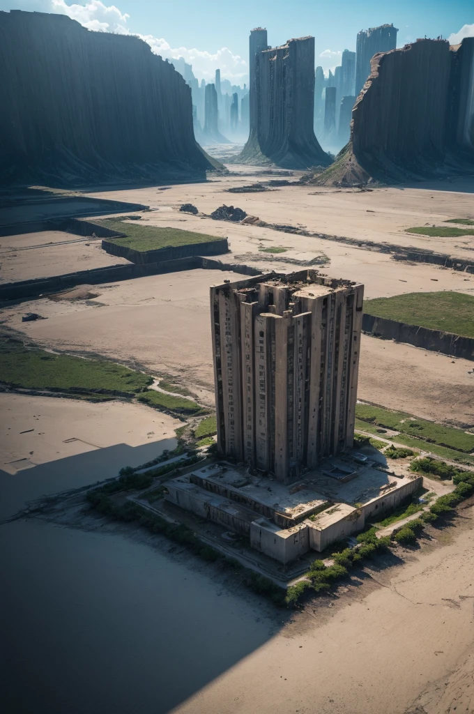Human destroyed realistic world