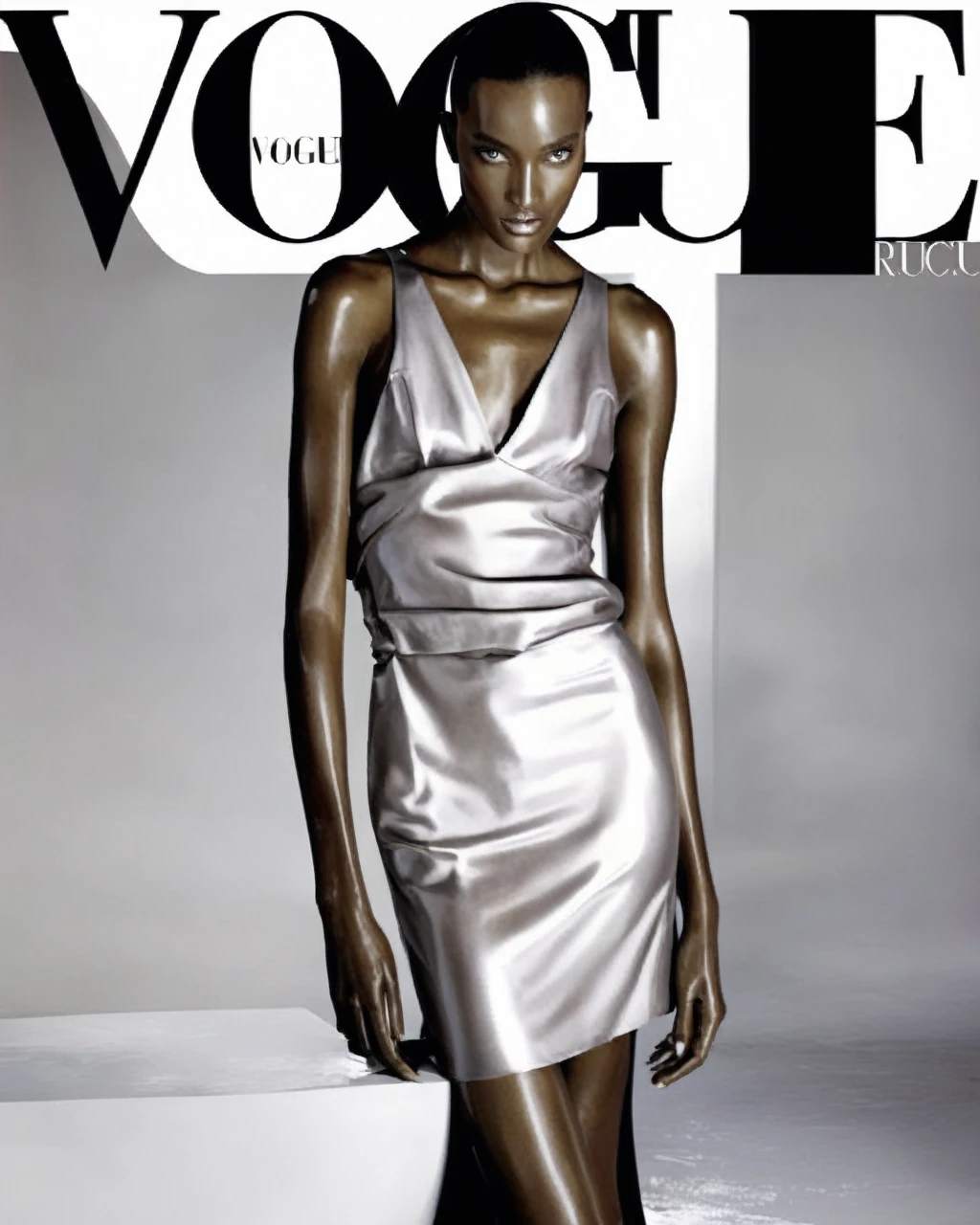 ( slip_vogue ), female model dressed by Ralph Rucci, vogue photography, beauty, 