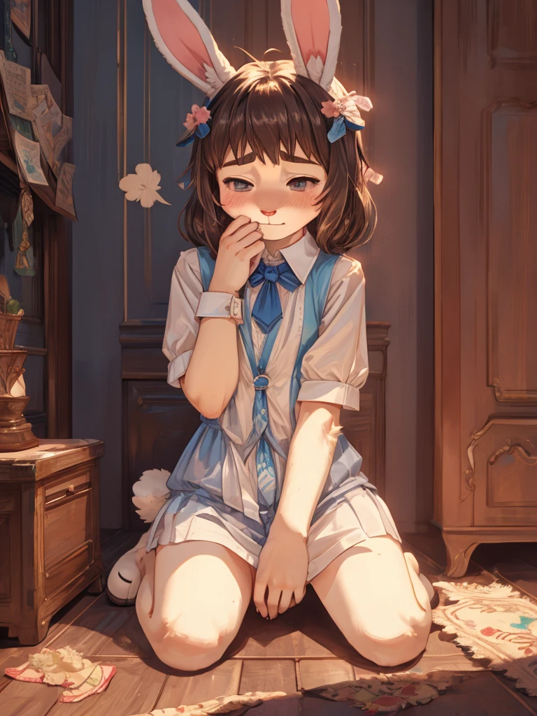 libido , Itchy , Aching , Lonely loli , Clothing erotica , bunny , Seduce , (Show secretly:1.3) , Pleasure