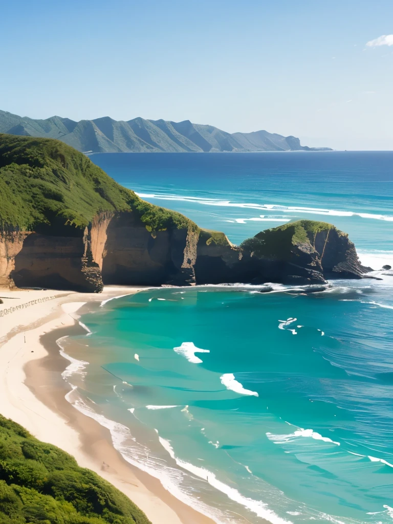 Beaches of the island of Iwo Jima, Japan. 