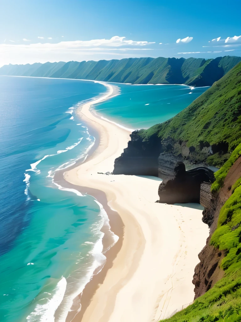 Beaches of the island of Iwo Jima, Japan. 