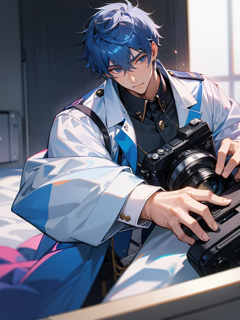 Boy, male, high school student, uniform, good-looking, camera-gazing
