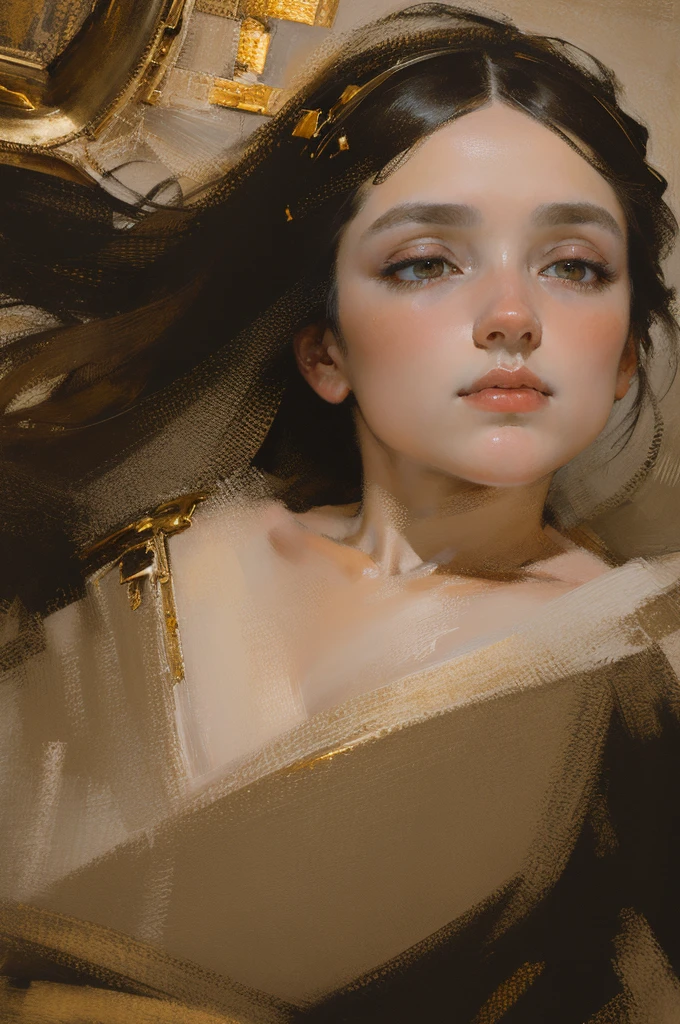 (best quality,realistic:1.37),minimalistic Renaissance oil painting,beautiful detailed eyes,subtle color palette,fine brush strokes,dreamlike atmosphere,luminous glow,soft light and shadow,vivid portrayal of emotions,timeless elegance,meticulous attention to detail,subtle and delicate textures,harmonious composition,understated beauty,classic artistry,tranquil setting,unique perspective.