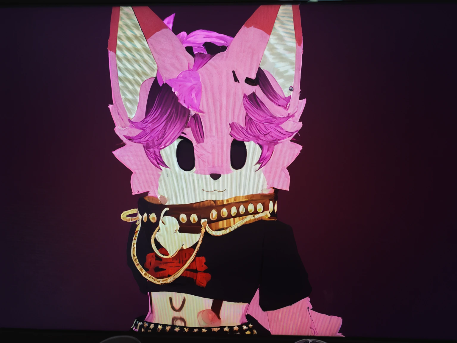 score_9,score_8_up,score_7_up, lynx, raccoon, hibryd, furry art, long hair, hair over shoulder, shirtless, ((shota)), (purple fur), purple body, ((soft body)), fuzzy, one fang, purple eyes, solo focus, kemono, cute, ((eyeliner)), mascara, eyelashes, young, narrowed eyes, between legs, 3d, blender software, smug face, fullbody, floppy ears, navel, erect penis, view from below, nipples, hand on butt, ear piercing, back view, (penis focus), lingerie, ((action pose)), shoulder tuft, chest tuft, excessive fluff, (chest fur), belt, arm band, hands on hips, foreskin, belly, pecs, scarf, realistic fur,