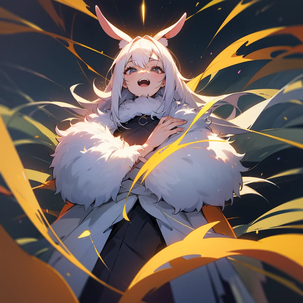 ((high quality)), ((masterpiece)), 8k, anime, black circle, rabbit, big teeth, (3307px x 4252px)  