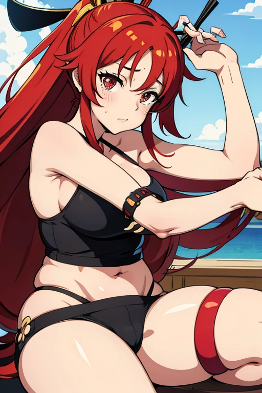 Yoko Littner、Crying face、thigh