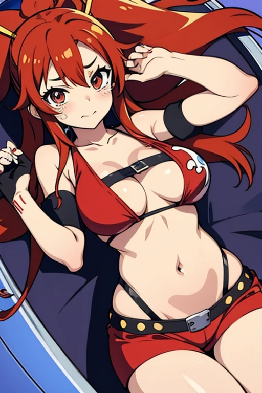 Yoko Littner、Crying face、thigh