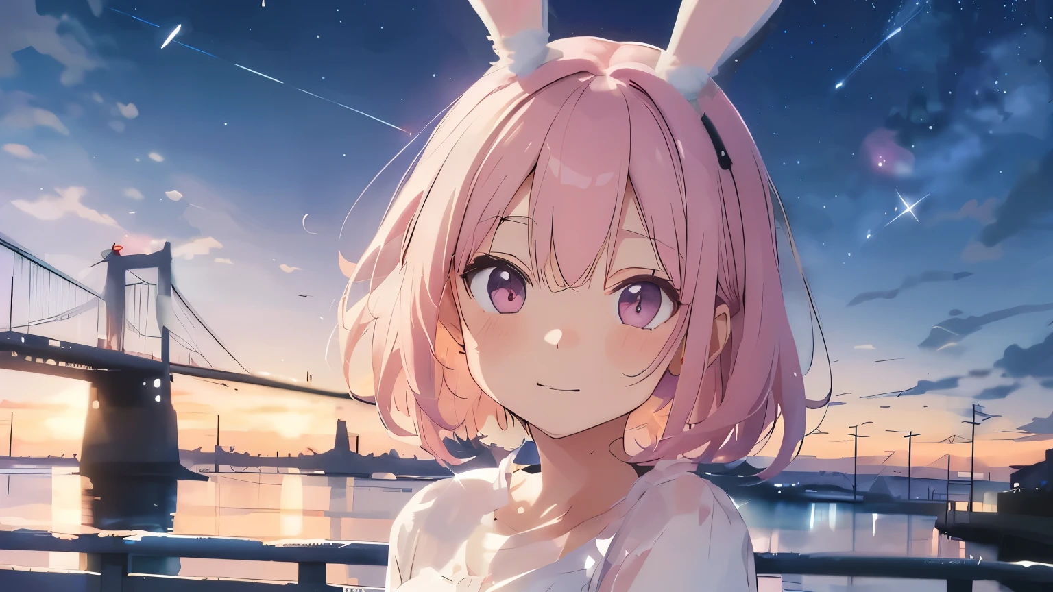 Fluffy white bunny ears