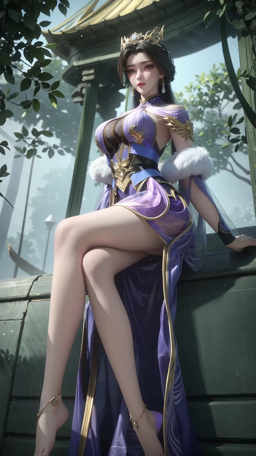 masterpiece,Best image quality,HD 8K Wallpaper,Nice photos,elegant single woman,circle skirt,Shining eyes,Every detail is perfect,A masterpiece of exquisite beauty,The beauty of purity and lightness,gentle and elegant,Attention to detail,Lace round skirt,immortal,huge,Full body capture