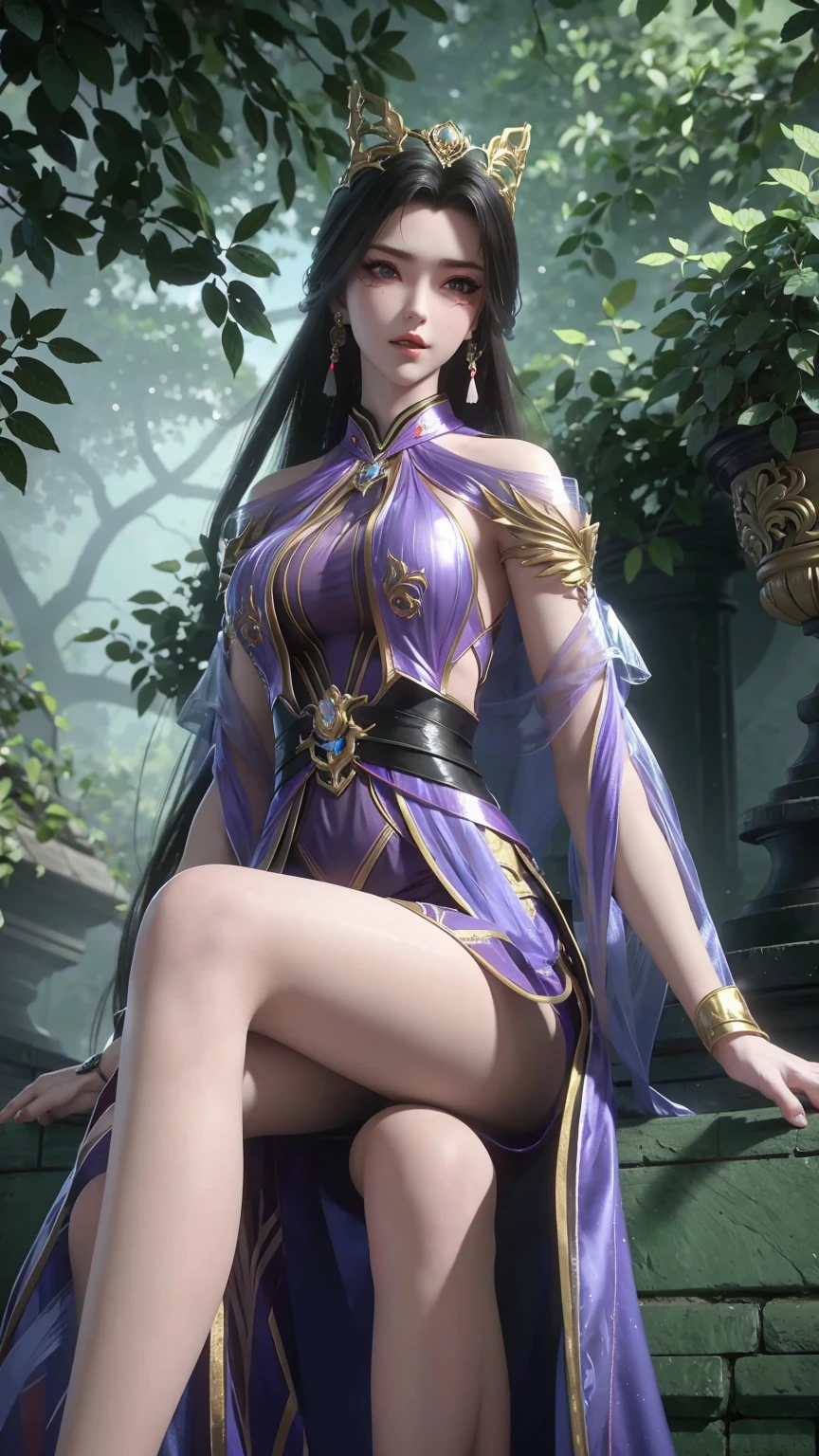 Arad woman in a dress sitting on a throne, cute anime waifu in a nice dress, trending on cgstation, 8K high quality detailed art, anime barbie in white, highly detailed exquisite fanart, Extremely detailed Artgerm, the anime girl is crouching, Flowing magic robe, Beautiful and attractive anime woman, WLOP 和 Sakimichan