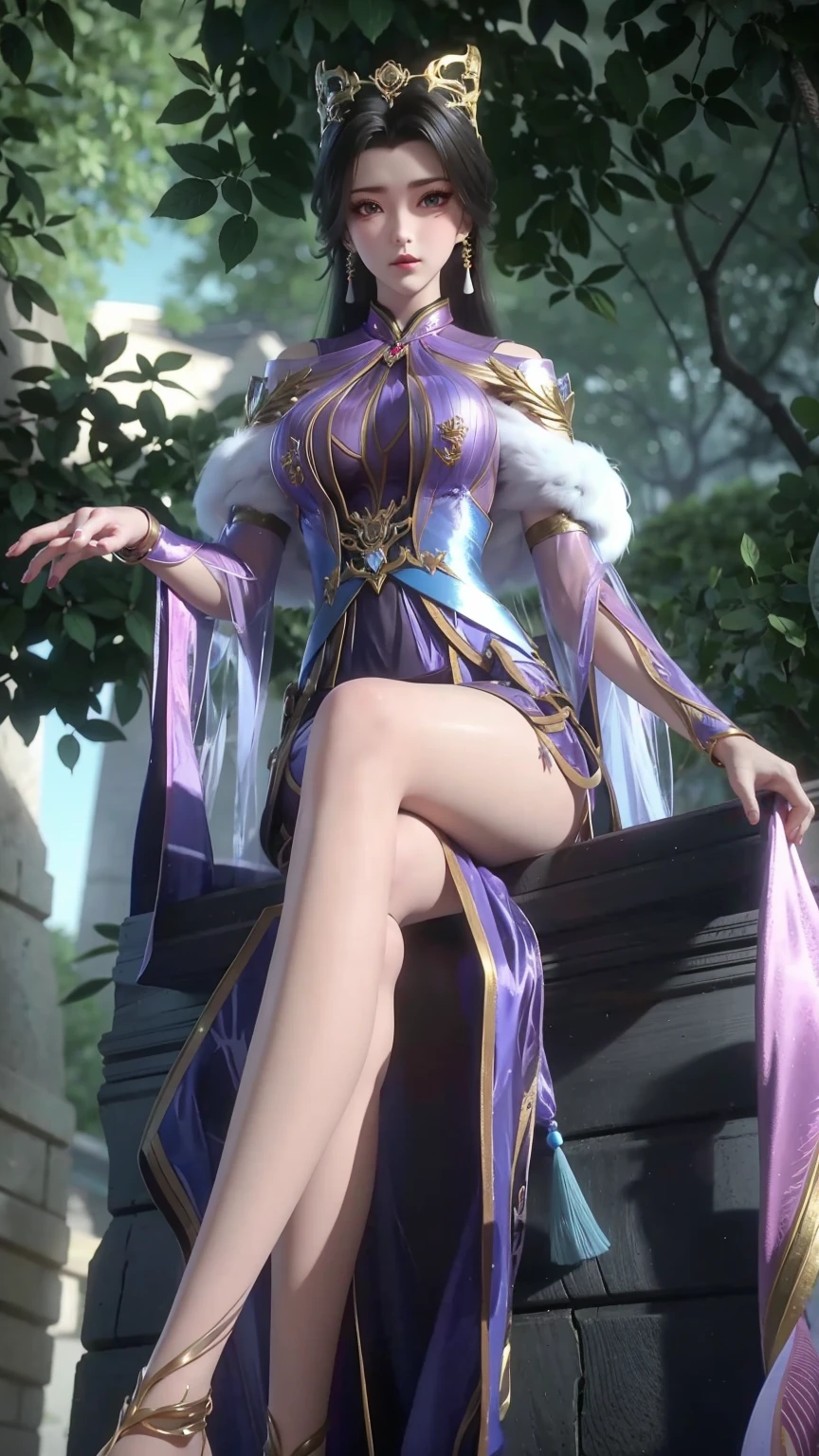 Arad woman in a dress sitting on a throne, cute anime waifu in a nice dress, trending on cgstation, 8K high quality detailed art, anime barbie in white, highly detailed exquisite fanart, Extremely detailed Artgerm, the anime girl is crouching, Flowing magic robe, Beautiful and attractive anime woman, WLOP 和 Sakimichan