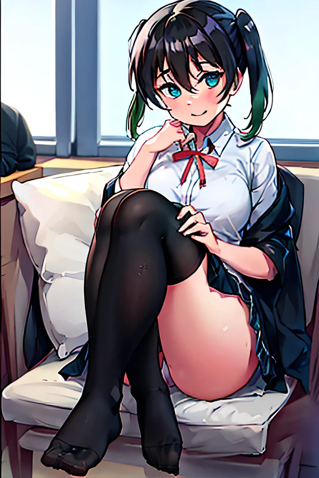 uniform,footjob,Black knee-high socks,Take off your shoes and show the soles of your feet