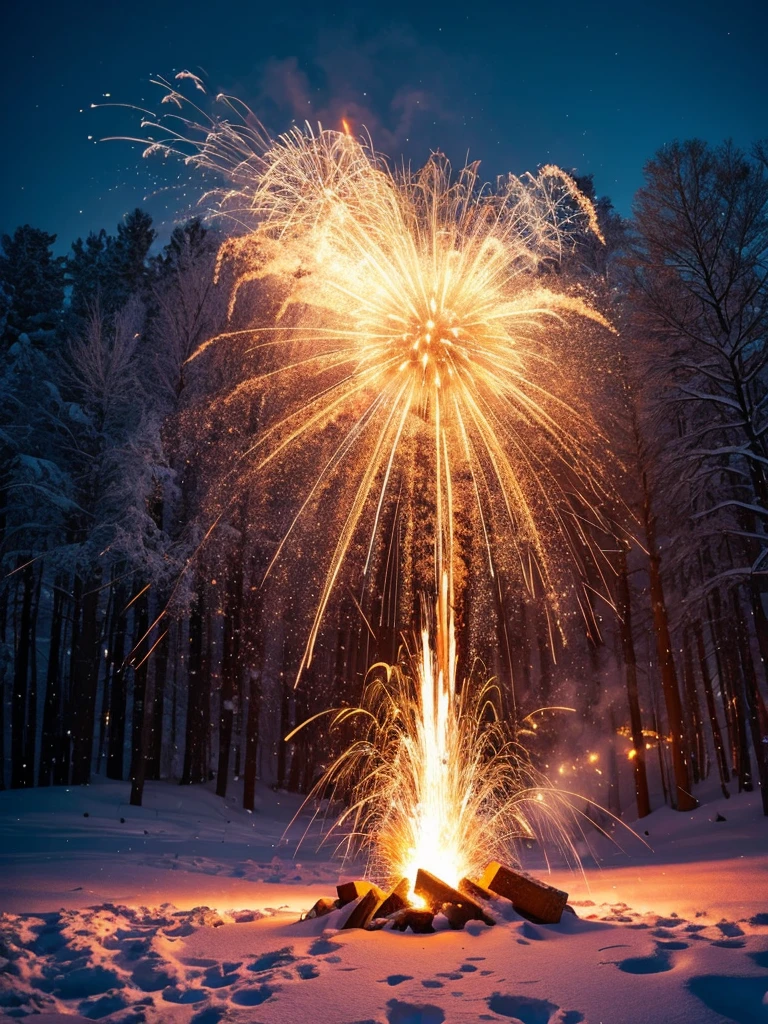 Snow background，Fire，explode，explode的建筑物