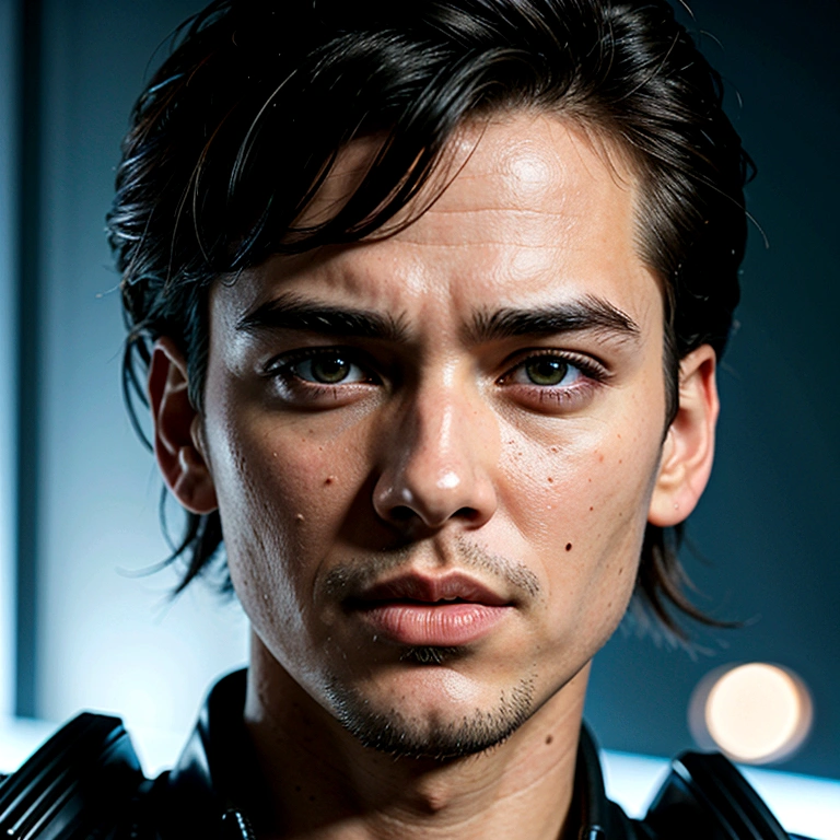 Change background cyberpunk handsome boy realistic face 8k ultra realistic