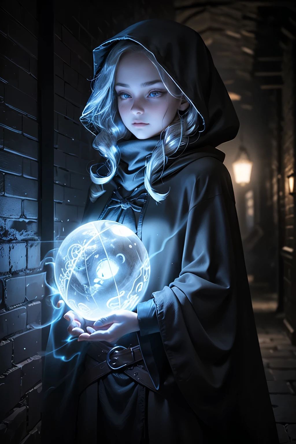 Shadowy Woman in a Rogue's Cloak, Enshrouded in a Veil of Unending Mystery
In the dimly lit corners of the cobblestone alley, a figure clad in a cloak of black satin emerges. The cloak billows behind her, hinting at hidden depths and auras of secrecy. Her eyes, a piercing silver, carry whispers of untold stories, as if the very secrets of the universe were hidden within their depths. She is a woman of mystery, a woman of the shadows, a woman in a rogue's cloak. Her very presence ignites a spark of curiosity, a longing to uncover the en