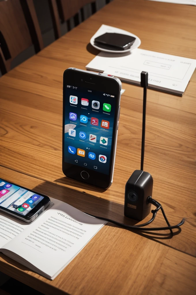 A cell phone ringing on the table 