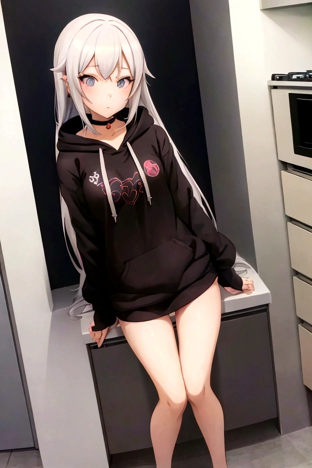 premier quality, Masterpiece, High resolution, 8k, Hoodie and anime style girl, une fille, Detailed line drawing, Style blanc vif et ambre brillant, Digital Enhancement, Gros plan, Anime core, Tissu fluide