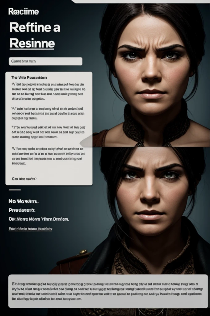 Generate a character that reflects resentment