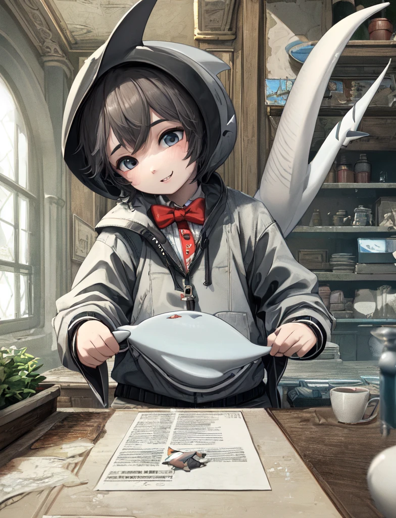 4k,8k,Best Quality,meticulous details,(Masterpiece, Best Quality:1.2,Excellent details),Little boy, alone,shark's tail,cat ears,black strips,Blue eyes,short white hair,White background,gray skin,Glute Pose,pink pads,show foot,lift your legs,bend,kneel down,Squat down,Hold one leg,On all fours to the sky,hands on the ground,straight legs,Attentive stop