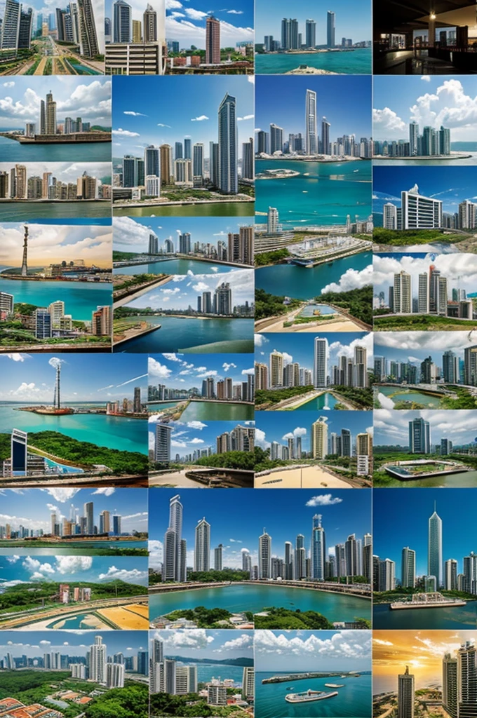 Collage of the history of Panama since ancient times 