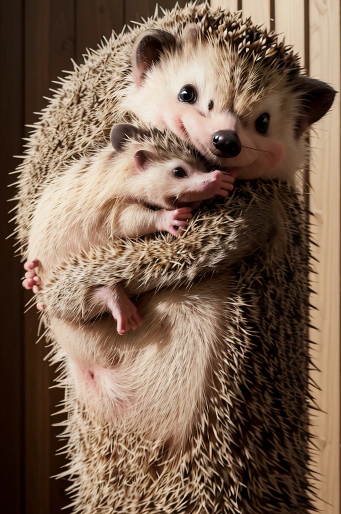 ((hugging a hedgehog)) ((happy cute face)) ((Clawn)) ((Raby)) ((4K)) (HD)