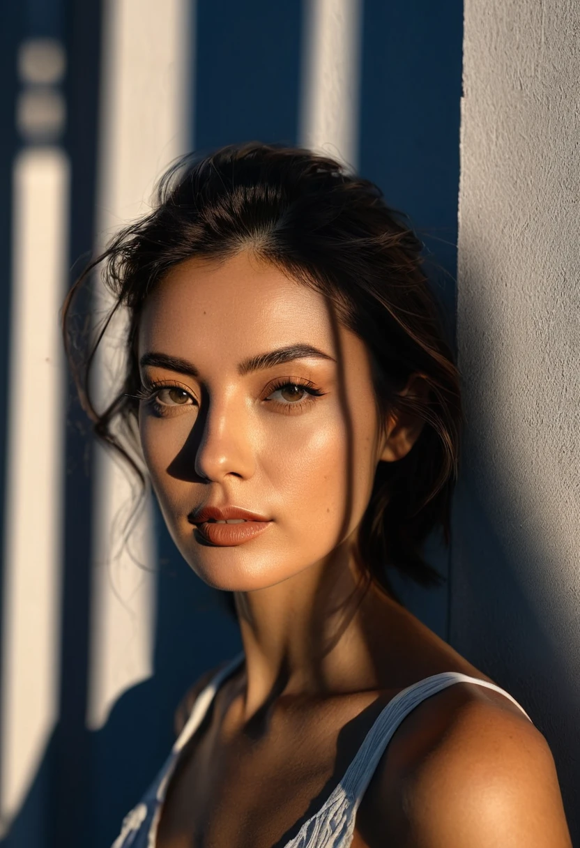 high-resolution photograph, woman, stunning use of shadows, in the syle of crisp lines and forms,  UHD, shot on a Sony A7III --ar 1:2 --style raw --stylize 250