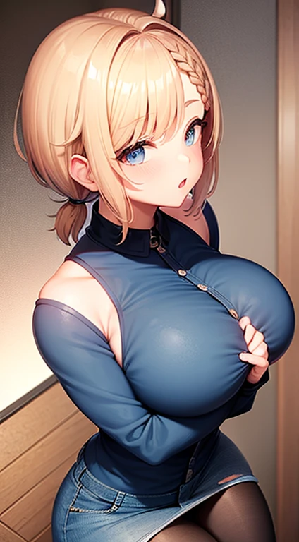 Big Breasts、Short hair、Hair Color: Brown、Braid、Twin tails、Blowjob