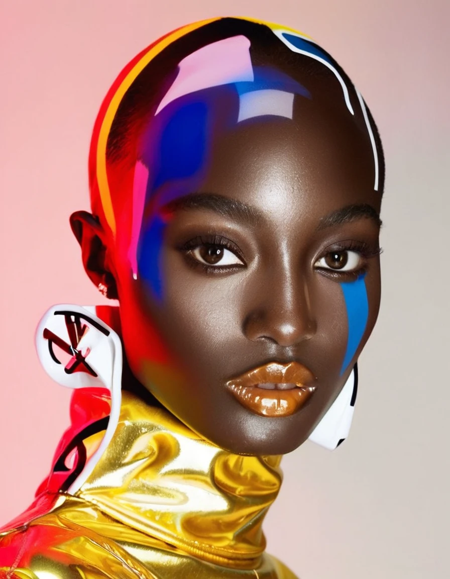 (glisser_mode), mode photography, Beauté, mannequin femme habillée par Virgil Abloh, Tom Ford, bonne chance, André Kohn,