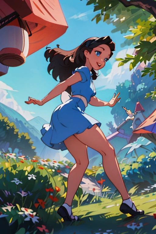 (masterpiece:1.4), (Highest quality:1.4), (High resolution:1.4), alice liddell, blue micro bikini, Black hair band, smile, View your viewers, Porn, Seductive posture, Accurate anatomy , (I had already finished :1.3) , teeth, Browsing Caution , ((string, String,)):1.3 , Rear View , View your viewers , Present, Expose , Seductive posture, I had already finished, Sexy pose, Fascinating,