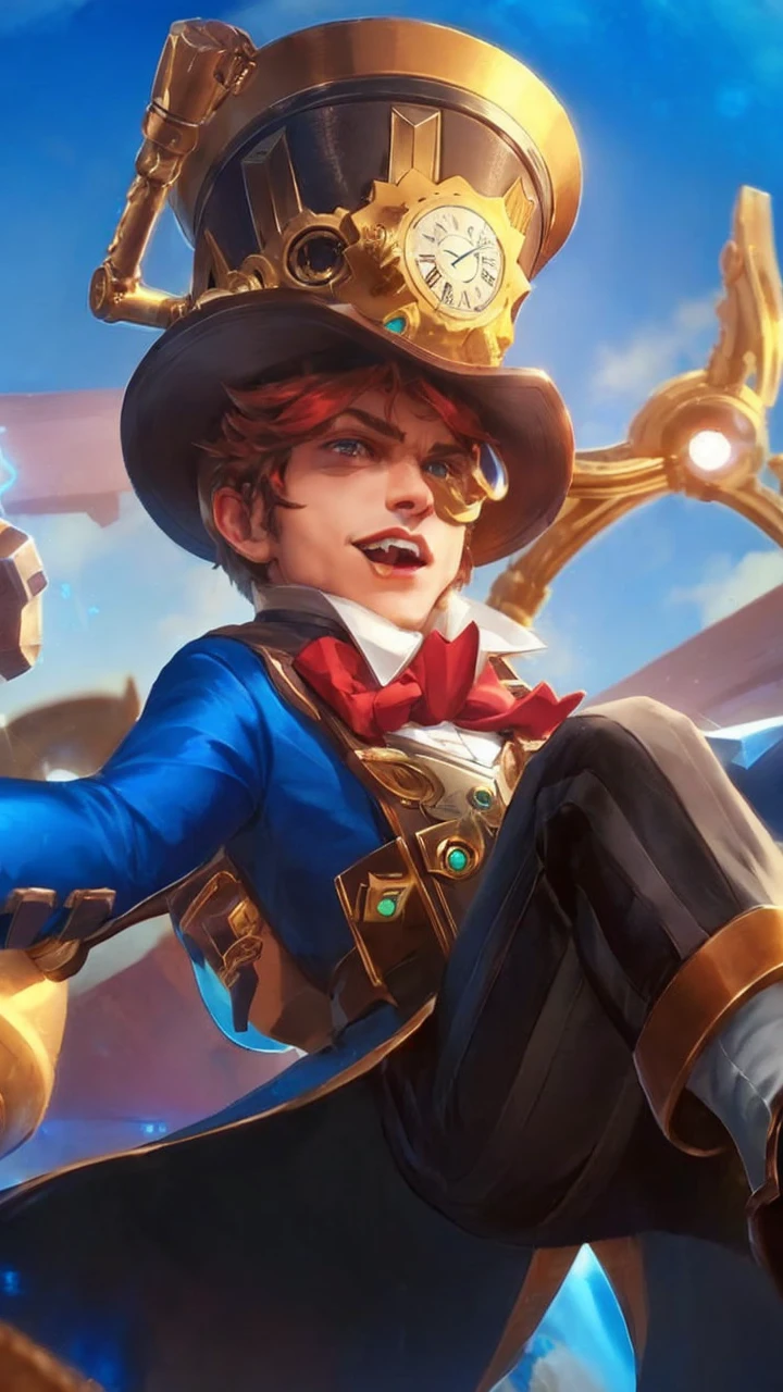 (Intricate Details, Masterpiece, Best Quality, High Resolution, 8k), (1man), (male:1.2), mature, dandy face, finely detailed eyes and face, toned body, masculine appeal, commanding presence, hot stud, bulging biceps and triceps, well-developed quadriceps and hamstrings, light skin, burgundy straight layered bangs hair, aquamarine eyes,  ornate details,  portrait, solo, half shot, looking down, detailed background, detailed face, (cogpunkai, cogpunk theme:1.1),  tech-mage,   [magic|technology], melding of spellcraft and advanced technology,  intricate [spellcasting clothes|mechanical gear], gear shaped glyphs,  ancient crystals,  [gears|ancient spell],  floating particles,  [innovative|enchanting] aura, high tech vehicle in background,   , finely detailed background, Depth of Field, VFX, young man and handsome