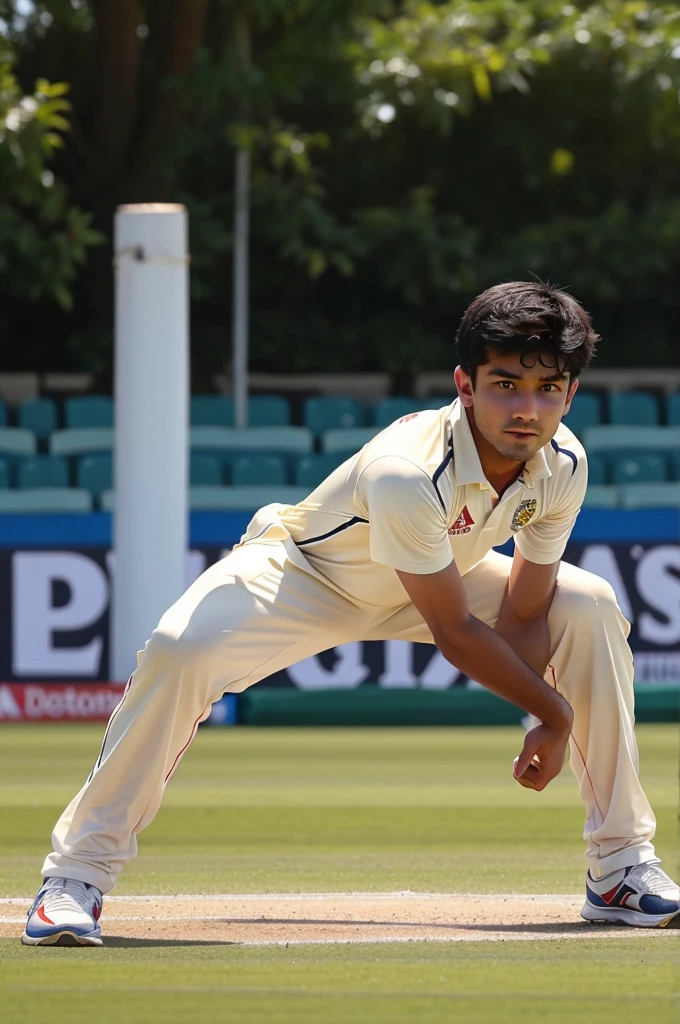 A boy hide 4 feet 7 inches hits of century on a cricket ground celebrating real picture