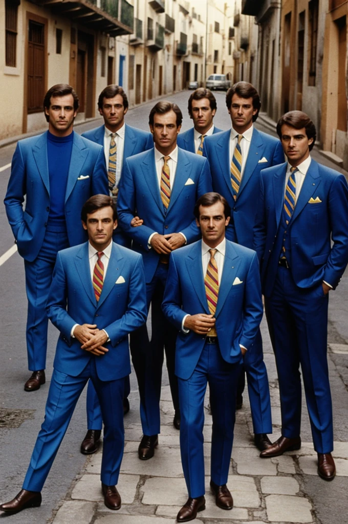 Players blue suit 1986 Spain