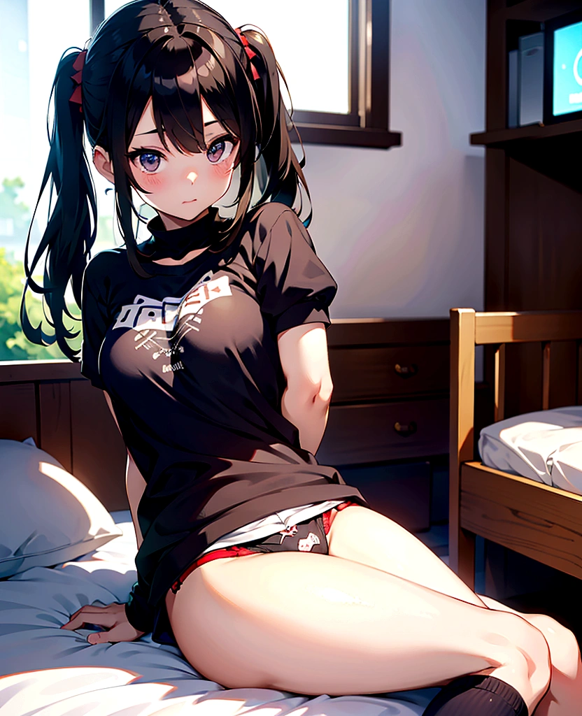 anime girl in underwear with a big ass in a bedroom, seductive anime girl, guweiz, beautiful anime girl squatting, 2 b, 2b, by Shitao, extremely detailed artgerm, guweiz on pixiv artstation, guweiz on artstation pixiv, smooth anime cg art, | fine detail anime