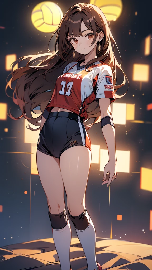 A beautiful woman, full body, looking at the camera, thumb raised in an OK sign, Pixar and manga art style, highly detailed, 8K, photorealistic, studio lighting, vivid colors, cinematic, sharp focus, physically-based rendering, professional quality, masterpiece, redhead, digitale style; cloth : sportwear, tshirt and jean