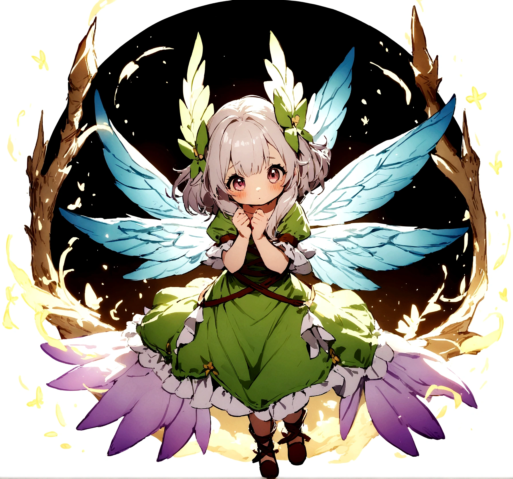 make this character more scared and hands tied