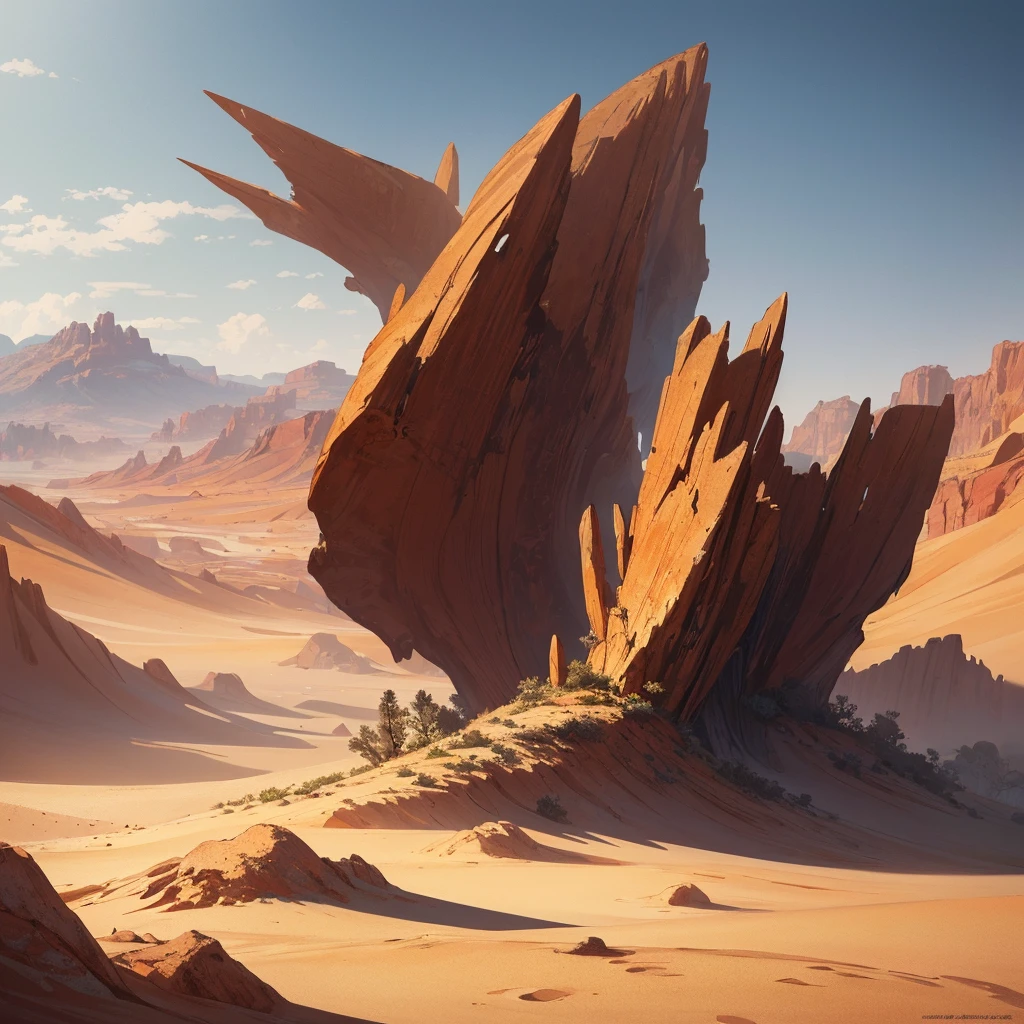 ((((No humans))))、Yellow sand in the sky,The background is a vast desert, Desert Oasis,Rich Color,デジタルLandscape painting, Detailed Landscape — Width 672, Landscape painting, Environmental design illustration, Landscape painting 詳細, Desert Oasis landscape, Concept Art, Highly detailed digital art in 4K, 4K Digital Painting, 4K Digital Painting, Amazing digital illustrations, Desert Background, デジタルペインティングConcept Art, Detailed digital painting, Inspired by Christophe Vaché