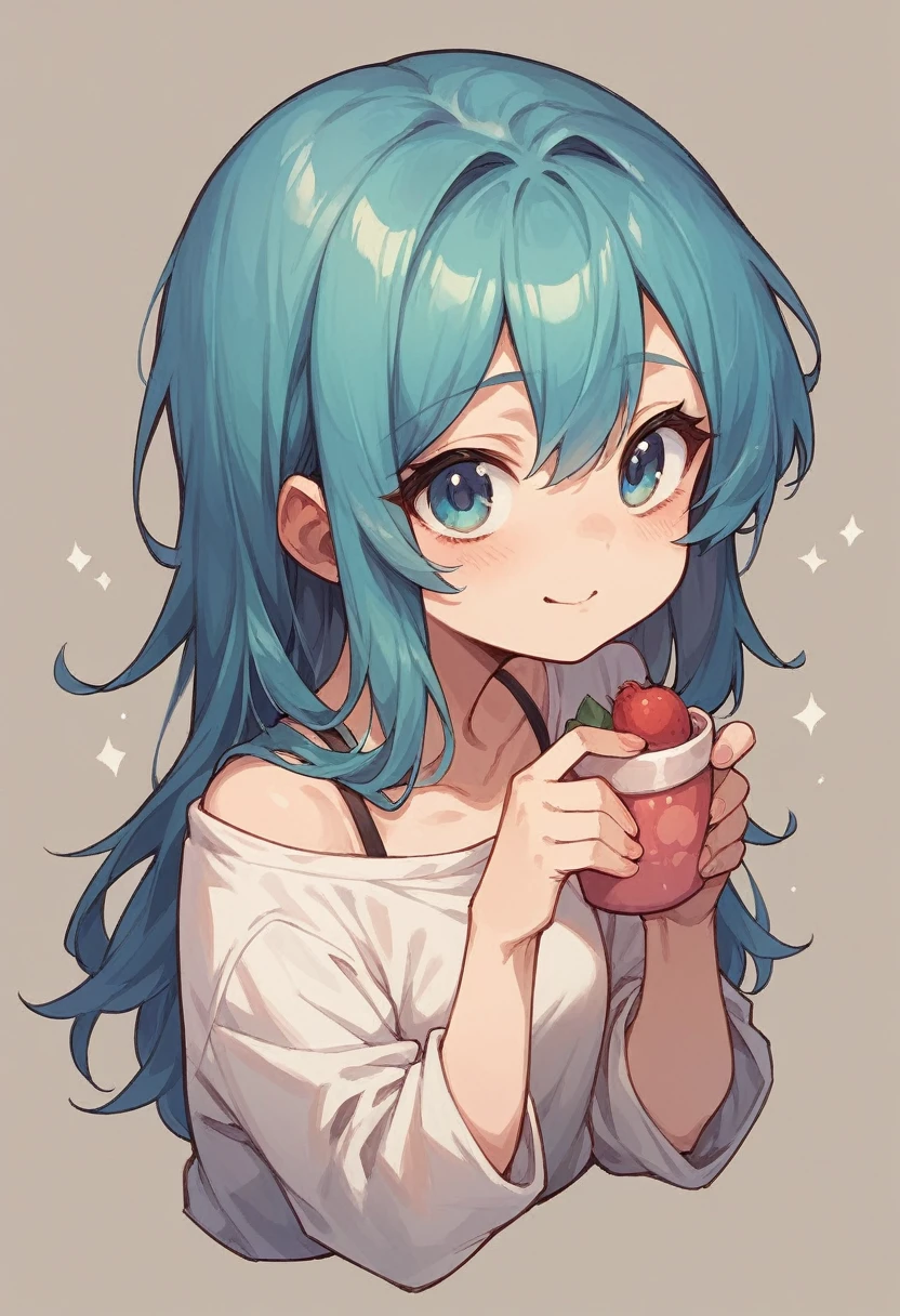 cute girl showing small