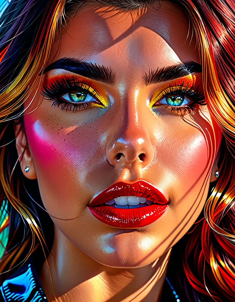 (best quality,8k,hyperrealism:1.2),vibrant colors, sharp focus, insanely detailed, studio lighting, ultra-fine painting, hair blowing in the wind, stunningly realistic eyes and lips, perfect facial proportions, meticulous skin texture, long eyelashes, expressive emotions, elaborate background, impeccable clothing and accessories, accurate shadows and highlights, highly realistic lighting and reflections, immaculate attention to detail,2 girls,((2k5)) style, hyper realistic photo, vibrant colors, 16k