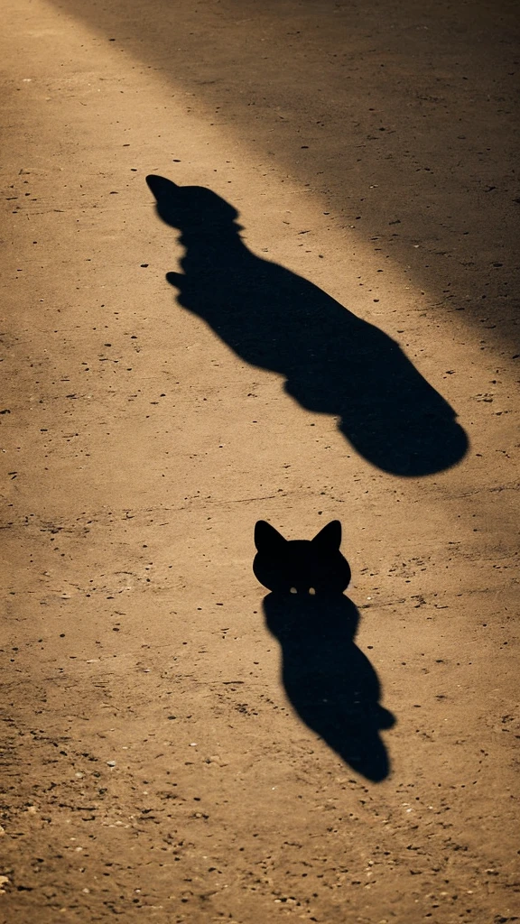 Cat Shadow,evening,32k,ultra-detaile