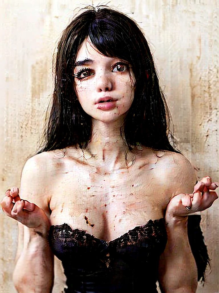 woman with short black hair, young woman with dark eyes, medieval clothing, curvy body