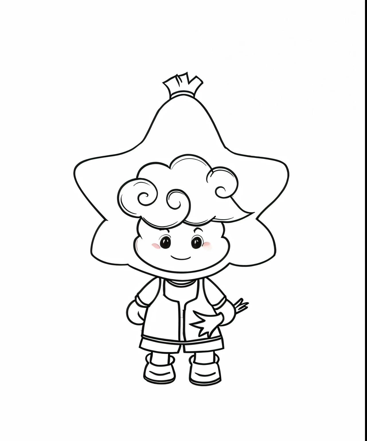 Turn the cartoon action into running,The face remains unchanged
