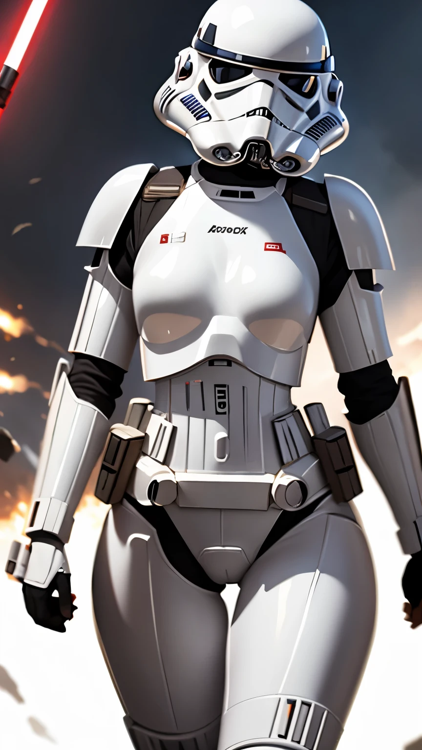 8k, 4k, high resolution, sharp, wearing shiny stormtrooper armor, a Star Wars imperial agent, wearing stormtrooper armor, imperial Star Wars style, storm trooper, stormtrooper, trooper, female stormtrooper, slender waist, medium breasts, wide hips, thigh gap, stormtroopers, Star Wars character