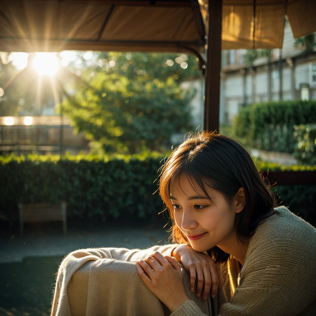 "A lonely woman sitting in the corner of a cozy café, surrounded by people yet isolated. She appears deep in thought, her expression reflecting sadness and solitude. The scene is softly lit, with warm, ambient light casting gentle shadows. The background shows blurred, indistinct faces of other café patrons, emphasizing her feeling of disconnection.
As the image progresses, show her in the morning light, washing her face, trying to hide her tears and pain. Transition to a park scene where she meets an older woman who offers a comforting presence. The older woman has a kind smile, and they are sitting on a bench, talking.
Finally, depict her in front of a mirror, softly lit, whispering to herself with a hint of a hopeful smile. The background should include elements of nature, symbolizing growth and healing, and a subtle light breaking through, indicating hope and new beginnings.""。 High resolution, masterpiece, Highest quality, Intricate details, Very detailed, Clear focus, Delicate skin, practical skin texture, texture, Delicate eyes, Professional, 4K, Shot with Canon, 85mm, Shallow and deep, Kodak Vision Color, Exactly, Very detailed, photograph_\(Extremist\), photographpractical, practical, Post-processing, Maximum details, Roughness, Real Life, Extremist practical, Photorealism, photographgraphy, 8K Ultra HD, photographgraphy