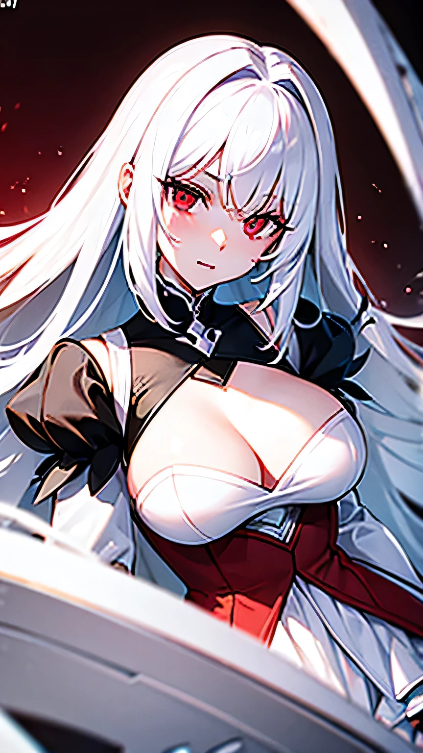 White hair，Red eyes，Royal sister，