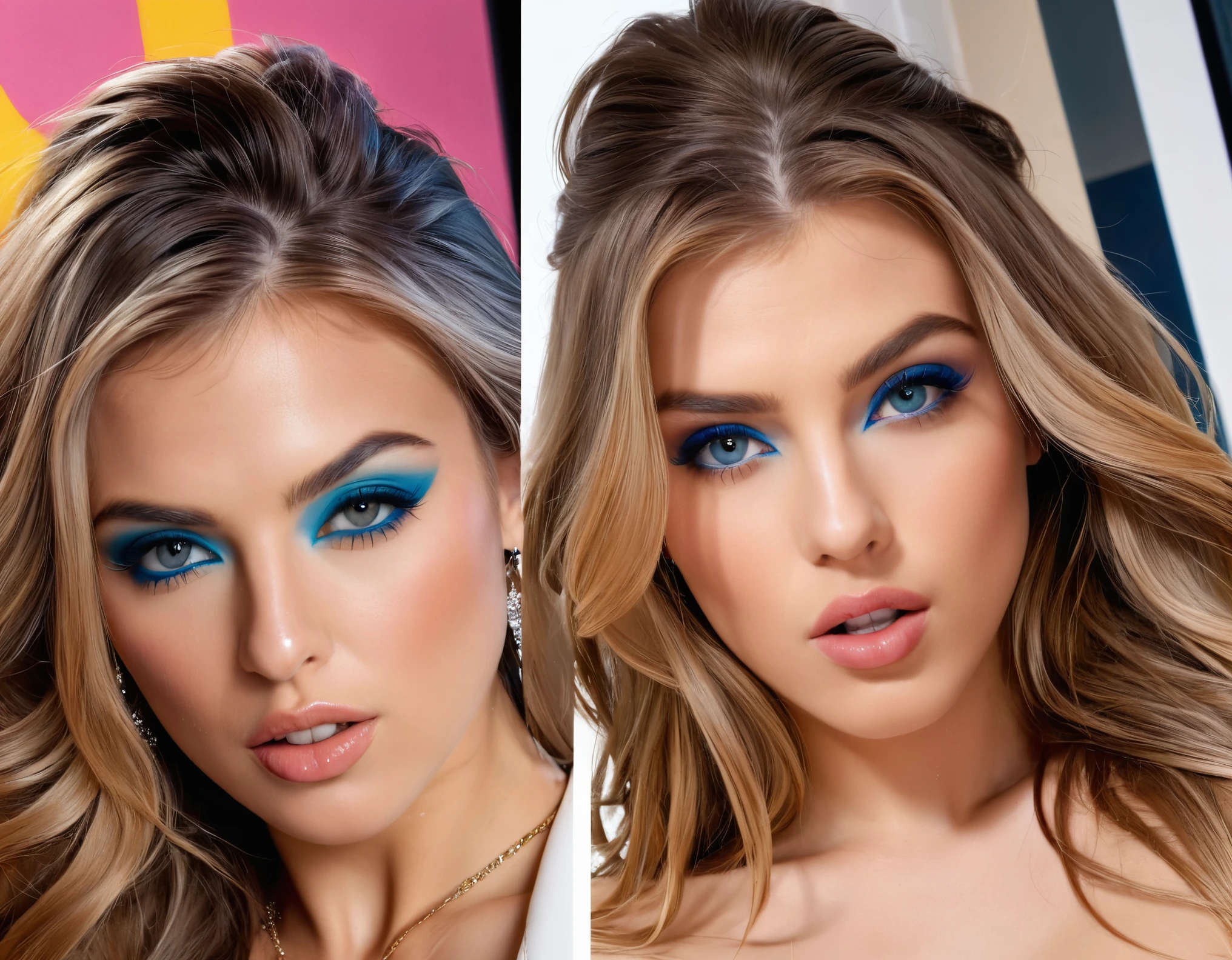 (best quality,8k,hyperrealism:1.2),vibrant colors, sharp focus, insanely detailed, studio lighting, ultra-fine painting, hair blowing in the wind, stunningly realistic eyes and lips, perfect facial proportions, meticulous skin texture, long eyelashes, expressive emotions, elaborate background, impeccable clothing and accessories, accurate shadows and highlights, highly realistic lighting and reflections, immaculate attention to detail,2 girls,((2k5)) style, hyper realistic photo, vibrant colors, 16k