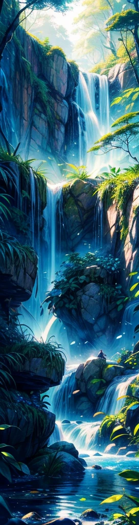 (best quality,4k,8k,highres,masterpiece:1.2),ultra-detailed,(realistic,photorealistic,photo-realistic:1.37),fantasy jungle,blue leaf,pink butterfly,firefly,glowing mushroom,strange looking tree,black vines,strange looking flowers,floating jelly fish,colorful flowers and tree,ethereal lighting,vibrant colors,beautiful foliage,lush greenery,magical atmosphere,whimsical details,dreamlike scenery,serene ambience,tropical paradise,mythical creatures,hidden treasures,peaceful solitude,majestic waterfalls,mysterious charm,enchanted forest,enchanted beauty,ethereal glow