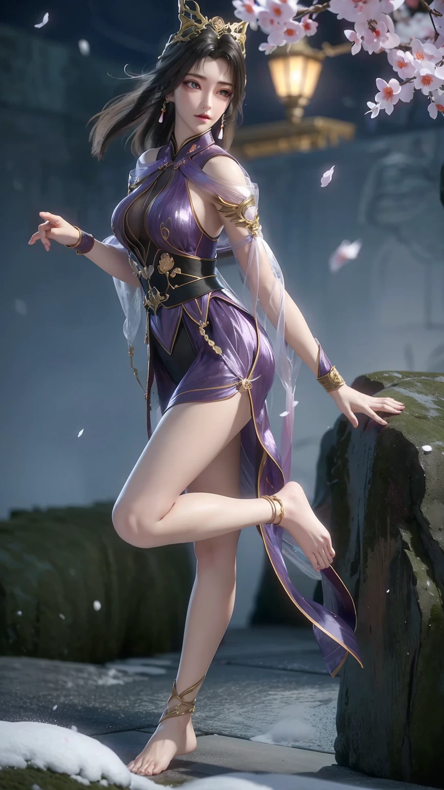 (Logo、masterpiece、8K、On the table、RAW photos、wonderful、最high quality、Photorealistic and hVery detailed CG integrated 8K wallpaper、high quality、Very detailed、Narrative Poems、Particle Effects、dynamic effect)、fantasy、 (1 beautiful woman、Pretty Face、serious、Beautiful and delicate eyes、Beautiful skin、Woman dancing gracefully:1.4)、头发在wind中飘舞、hair jump、camisole、Silver earrings、night、wind、snow and 霜、Very cold winter day、Bathtub side、wonderful scenery、美丽的自然wind光、night sky、wind、Cherry blossoms、Cherry blossomsの花びらが舞っている、Fubuki Sakura、Falling Flowers,Suspender Pajamas,Lace-edged pajamas,Full body capture