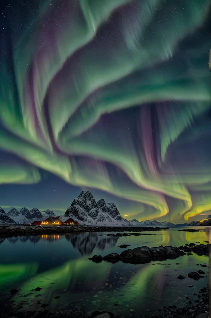 The Aurora Borealis" over the Lofoten Islands in Norway - Various photographers have captured the stunning Northern Lights in this location